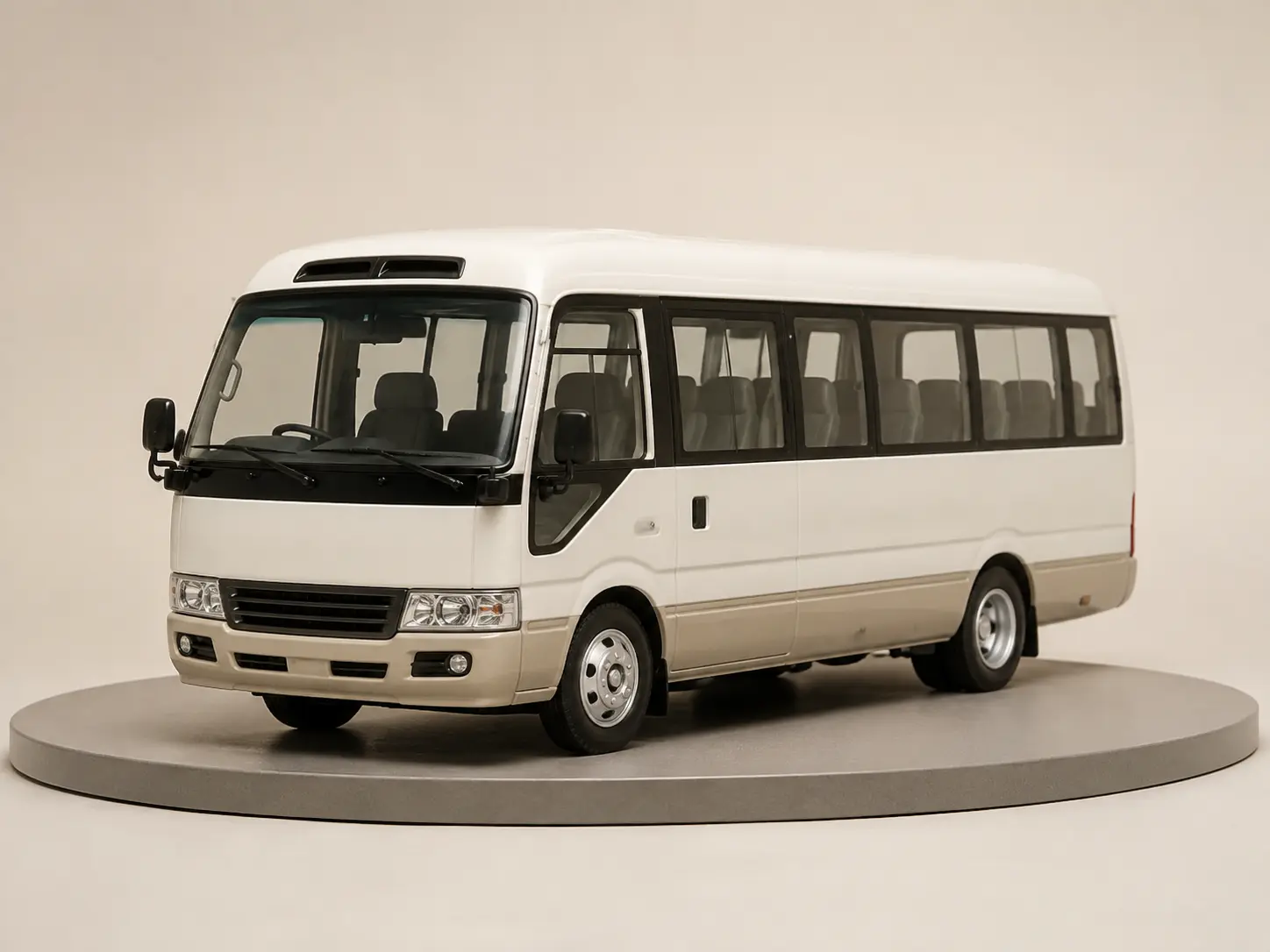 Toyota Coaster scale-model benchmark
