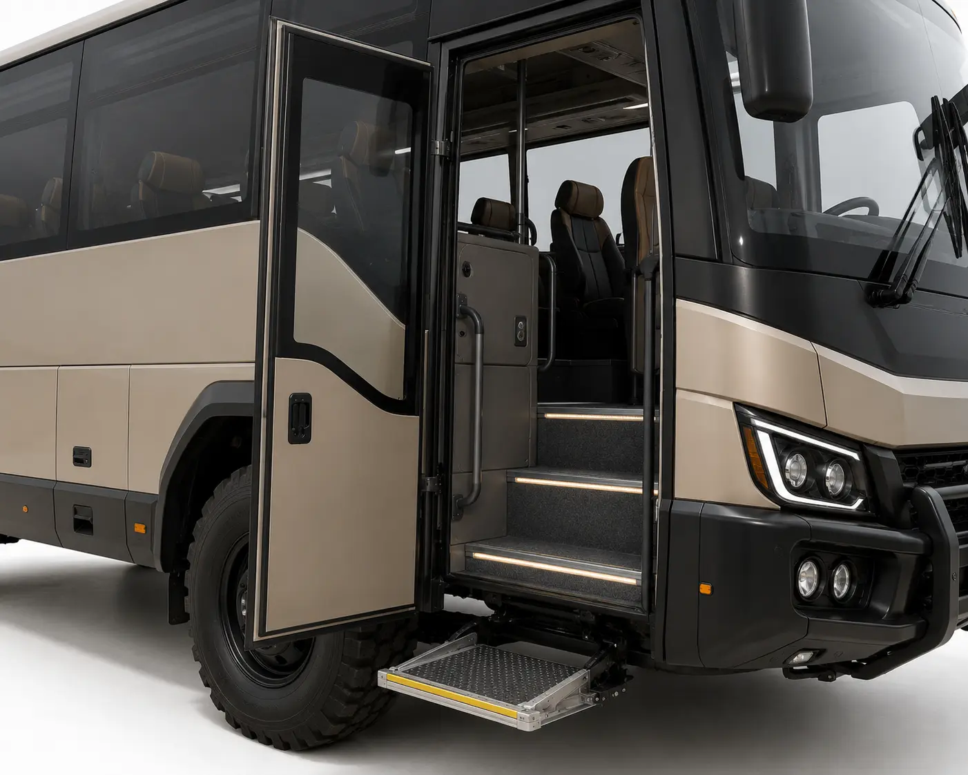 DUNE-X passenger door and illuminated access steps