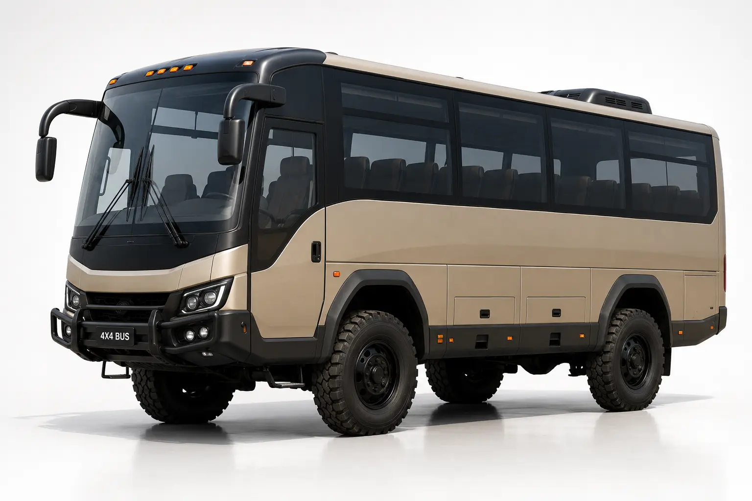 DUNE-X 18 premium beige and charcoal 4x4 passenger shuttle