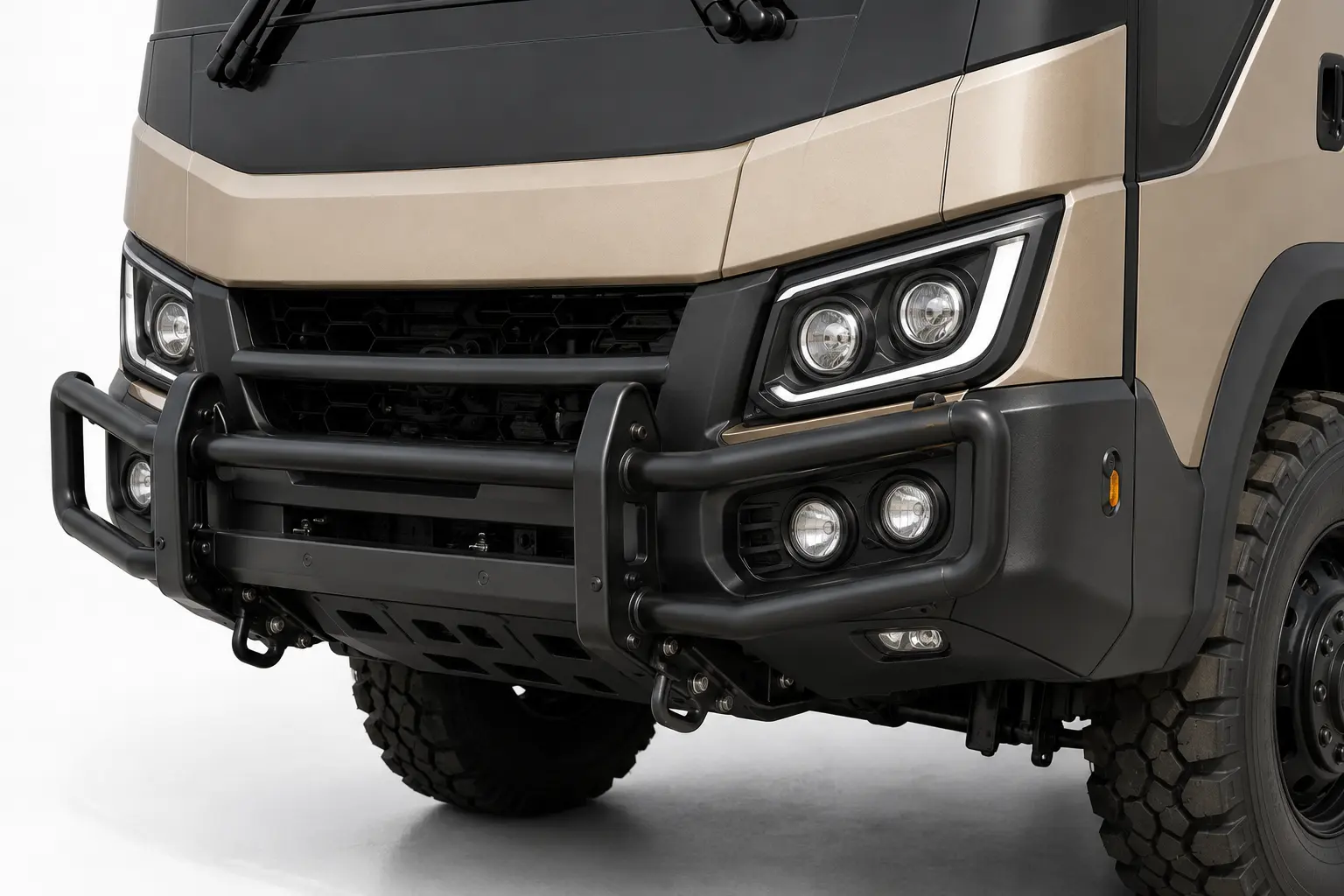 Front bumper and lighting detail