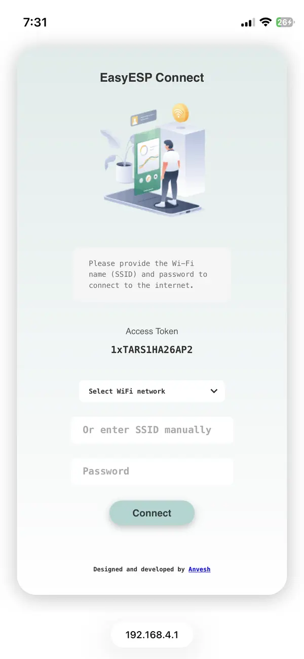 EasyESPConnect captive portal scanning Wi-Fi networks