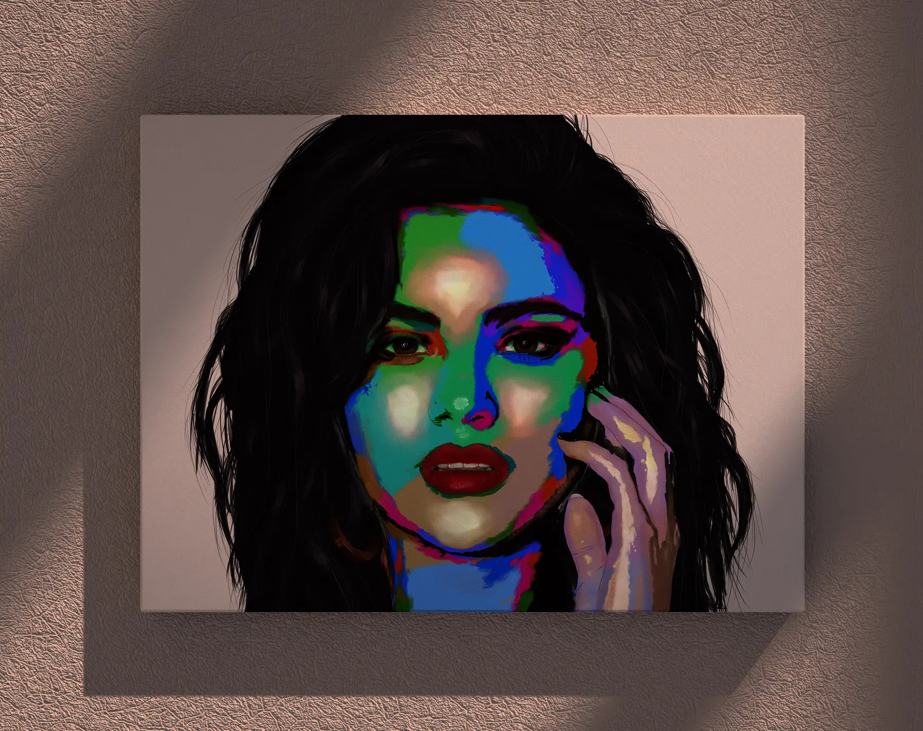 Expressive colour-value portrait study